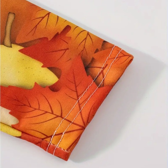 Thanksgiving Turkey print LS shirt for women size M fall multicolor ships fast! - Picture 7 of 7